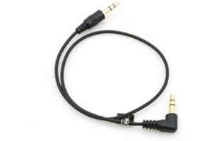 System-S 3-poliges 2 x 3.5 mm Klinke auf Klinke Audio Stereo AUX Headset Kabel Verlängerung mit 90° Winkelstecker 90 grad gewinkelt 30 cm