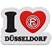 Produktbild Diverse Fortuna Düsseldorf 3D PVC Magnet I love