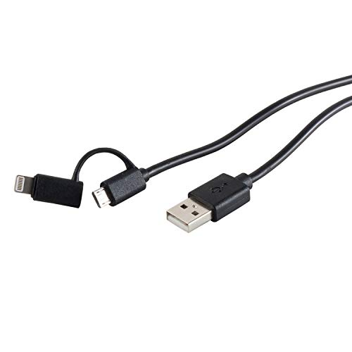 Preisvergleich Produktbild USB Lade-Sync Kabel 2in1,Micro + Lightning, 1m