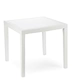 Hochwertiger wetterfester Kunststofftisch in Rattan Optik