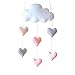 LUOEM Kinderzimmer Dekoration Wolken Regentropfen Hängende Deko Babyparty