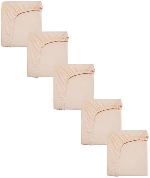 cotenconcept 5 Adet 50 x 90 + 10 cm Anne Yanı Lastikli Penye Kumaş Bebek Çarşafı