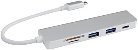 Type C 5-in-1 USB C Hub, USB 3.0 Ports, and SD card Reader for PD Power TF-SD Slot USB 3.0 Hub for MacBook Pro, Multi-port Charging and Connection Adapter