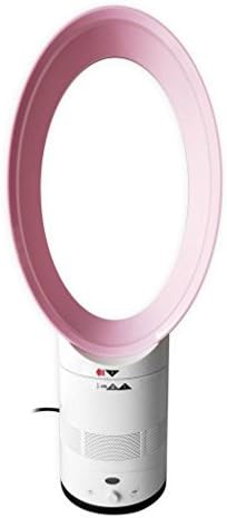 Scenic Desk Fan Luxury Bladeless Fan 14" AirFlow Cooling Remote Control for summer UK (Pink)