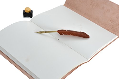 Notizbuch Gusti Leder „Beatrix“ DIN A4 | Echtes Leder | Handgeschöpftes Papier | Nachfüllbare Seiten | Recyclebar | Traditionelles Lederaccessoire Blanko – Motiv – Elefant – P3 - 3