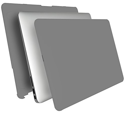 MyGadget *Gummierte* Hülle für – Apple MacBook Air 13 Zoll – Mac ab Mitte 2011 (A1466/A1369)- Gummi Cover Hardcase Tasche Schutzhülle in Grau - 2