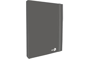 BM BeMore Ciemnoszara teczka na dokumenty – tył 3 0123603 – wymiary 24 cm x 35 cm x 3 cm – ciężka okładka z tworzywa sztucznego o wysokim połysku, 1 sztuka