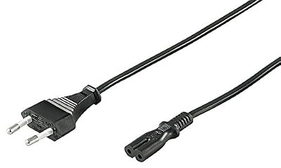 Goobay 51322 Câble d'alimentation prise EU type C vers prise double Femelle type C7, droit 1,8 m, noir