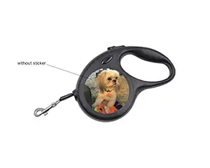 DHAVJ 5 Meters Retractable Dog Leash for Walking, Jogging, Training Leash 60kgs Color Black (1 pc)