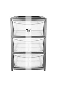 EHC Tagesdecke groß Tower Aufbewahrungssystem aus Kunststoff mit 3