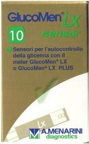 Strisce Reattive Per La Misurazione Della Glicemia Per Diabetici Glucomen Lx Sensors 10 Pezzi
