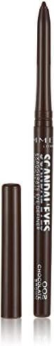 Rimmel London ScandalEyes Exaggerate Eye Definer, Matita Occhi Automatica Waterproof a Lunga Durata dal Colore Intenso e Tratto Ultra Preciso, 002 Chocolate Brown - 210 g