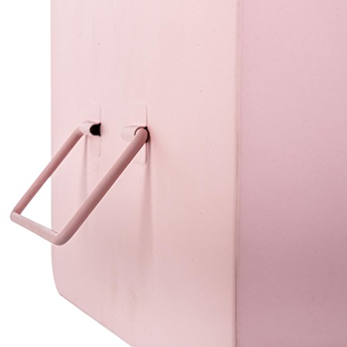 Atmosphera Set de 2 Coffres Malles de Rangement en métal - Esprit Cantine - Coloris Rose