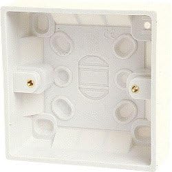 Single Wall 1 Gang Plug Electric Pattress Back Box with Earth High Quality