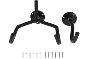 SHANGHH Gitarrenbügel Haken Wandhalterung Display Auto Lock Holder Mit Befestigungsschrauben passend für Gitarren, Bass, Mandoline, Banjo, Violine, Ukulele usw.