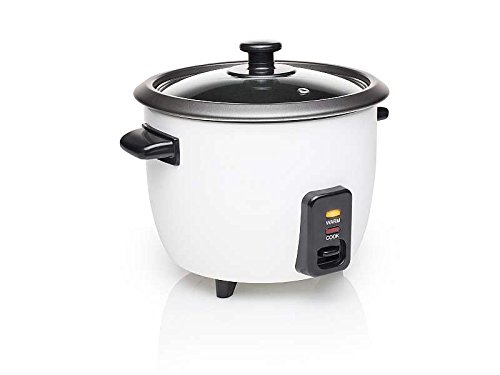 elektrischer Reiskocher für ca. 3 Tassen mit Löffel Reis mit Reistopf herausnehmbar Dampfgarer Multi-Kocher (sparsame 300 Watt + Warmhaltefunktion) - 4