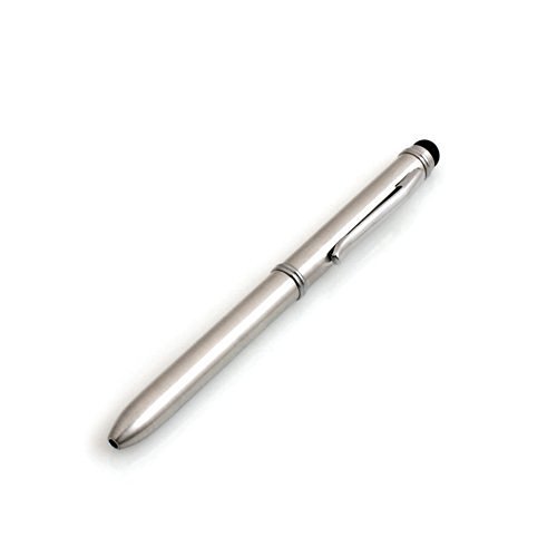 System-S 2 in 1 Stylus Touch Pen kapazitiver Bildschirm Eingabe Stift Silber und Kugelschreiber für Smartphone, Handy, Tablet PC, Touchscreen