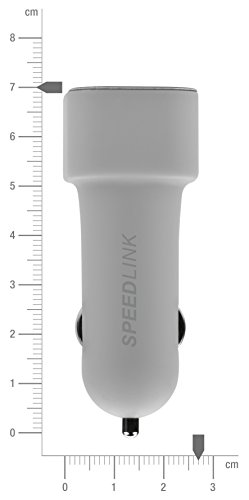 Speedlink Turay KFZ-Ladegerät mit zwei USB-Anschlüssen (Paralleler Betrieb von 2,1A und 1A, für 12-V-Zigarettenanzünder-Anschluss) grau - 3