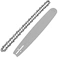 Dumdaar Chainsaw Replacement Guide Bar with Chain Saw Chain Combo Set (16 inch Length)