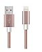 Price comparison product image iPhone Charger, Lightning to USB iPhone Cable 3.3ft /1m High Life Span Cable with Compact Connector Head for iPhone 7/ 6s / 6splus / 6 / 6 Plus / SE / 5s / 5c / 5, iPad / Air / Air2 / mini / mini2 / mini3, iPad 4th gen, iPod touch 5th gen, and iPod nano 7th gen- Rose Gold