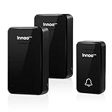 [ Pas Besoin de Piles ] Sonnette sans Fil Exterieur Étanche, Innoo Tech Carillon électronique avec 2 récepteurs Couvrant jusqu'à 150 mètres, 6-Niveaux Volume