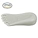 Mudder Baby Safety Door Stopper - Non Skid Rubber - Foot Shape - 2 Pack (Gray)