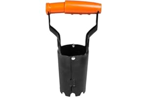 BRADAS - KT-Y6010, Piantabulbi Veloce in acciaio "de luxe", Trapiantatore foraterra manuale per bulbi, piantine e orto, Pianta Ortaggi con dimetro 6-9 cm, Piantatore con profondità fino a 10 cm.