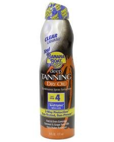 Banana Boat UltraMist Deep Tanning Dry Oil Continuous Clear Spray SPF 4 Sunscreen, 175 ml