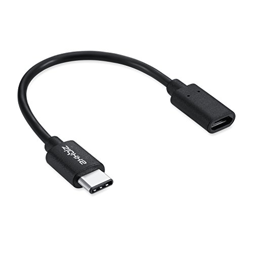 Axxbiz® CableBiz-C005 USB 2.0 Type-C (USB-C) auf Micro-USB (FeStecker Adapter) Laden und Synchronisieren - Sicheres Laden durch 56k Ohm Widerstand - 15 cm - Schwarz