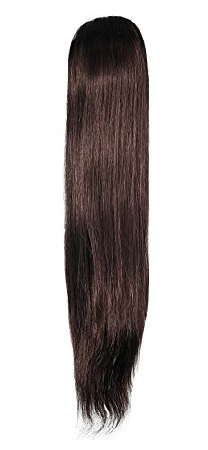 Love hair Extensions Alice Crocodile Clip Synthetic Hair Ponytail Colour 2 Dark Brown 18 -Inch