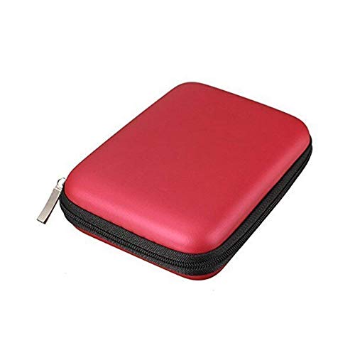 Preisvergleich Produktbild Runfon Festplatten-Aufbewahrungstasche, stoßfest, Rot, 1 Stück