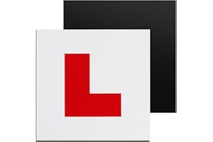 Onarway Fully Magnetic L Plates for New Drivers, 2 Pack Extra Thick Strong Magnetic Plate - Non Scratch Vehicle Paint
