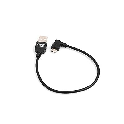 System-s Câble 20 cm Micro USB 2.0 Fiche coudée 90 ° angle (droite/Mâle) Adaptateur Câble de données et câble de chargement