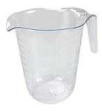 jarra murano tupperware 1 litro Contenido del envío: 1 x Bambelaa! Jarra medidora de 1 L, plástico, transparente, diferentes escalas de medición, harina, azúcar, agua, apto para lavavajillas.