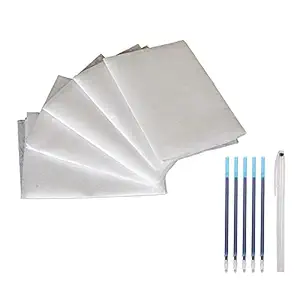 Kawn 5 Pieces Water Soluble Embroidery Stabilizer with Pen for Machine Embroidery