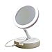 Produktbild AAFEI Make-Up-Spiegel-LED Make-Up-Spiegel-Lampe-Desktop-Faltbare Tragbare Spiegel-Desktop Dressing Mirror-Countertop Kosmetikspiegel,Weiß,16 * 5.5 cm