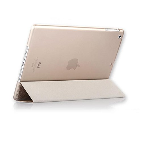 für Apple ipad mini 1 / mini 2 Ledertasche Case Hülle – Yihya Ultra Slim PU Leder Klappbar Cover Kunstleder Schutzhülle mit Standfunktion und Auto Sleep / Wake Up + Displayschutzfolie & Stift – Gold - 4