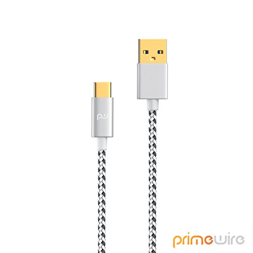 CSL – 1m Premium USB C zu USB 3.0 Kabel | Ladekabel / Datenkabel | USB 3.1 GEN 1 | Metallstecker + Nylonmantel | 3-fach geschirmt | bidirektional | schwarz/weiß |fürs MacBook 12″, OnePlus 2, Nexus 5X, Nexus 6P, ChromeBook Pixel, Nokia N1 Tablet und weitere - 2