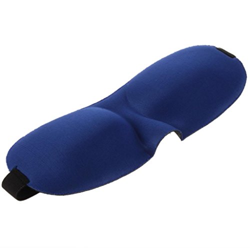 Bingo-UK Portable 3D Soft Sleep Rest Aid Eye Mask Cover Eyepatch Travel Shade Blindfold(Blue)