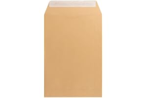 ALJOIR Caja de 500 Sobres Bolsas Kraft 100x145mm Para Envíos Salarios Tira Silicona Autoadhesivo Bolsas de Papel para Bisutería, Joyería (500)