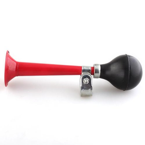 Fahrradhupe Ballhupe Fahrradklingel Fahrradglocke Metall Retro Dunkelrot NEU - 2