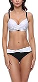 Braguitas y top del bikini con hermoso acabado en color brillo