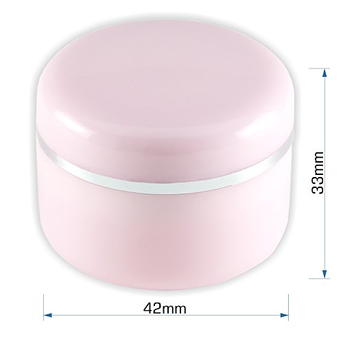 5 Stück 15ml Geltiegel rosa rose – Leerdose – Cremedose mit Silberrand und Abdichtscheibe - 2