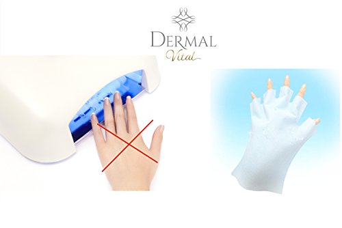Pack of 100 Anti-UV Protective Gloves for Protection Against UV Anti Ultraviolet Light Nail Modelling CNC Shellac Bluesky by Dermal Vital