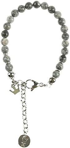d Este bracelet agata grigia chiara grey