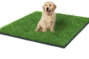 SSRIVER Erba Artificiale Tappeto Erboso per Cani e Zerbino in Erba Tappetino per Interni ed Esterni Tappeto Erboso per Erba Finta per Cani Area per Addestramento Vasino Decorazione(XL:100 x 80cm)