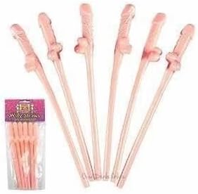 Hen Party Willy Straws x 10 Hen Party Do Girls Night Out Accessories x 20 Straws