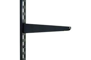 WATSON LOK TWIN SLOT SHELVING 220mm Black Watson Twin Slot Shelving Bracket