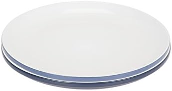 Compact Living Dinnerware - Set of 2 Dinner Plates - Mid and Dark Blue - 26.5 cm / 10'3 in