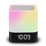 DRAHTLOSE MUSIKWIEDERGABE: 5W Stereo-Lautsprecher bietet hervorragende Bass-Leistung, detaillierte Mitten und klare Höhen. Über die Bluetooth-Option hinaus bietet der Led Bluetooth Lautsprecher zusätzlich einen AUX-IN Anschluss, Mikro SD-Karten Slot sowie ein integriertes Mikrofon zur Verwendung als Freisprecheinrichtung.